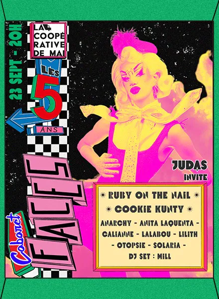 CABARET FACES PAR JUDAS MORNINGSTAR AVEC RUBY ON THE NAIL - COOKIE KUNTY + GUESTS
