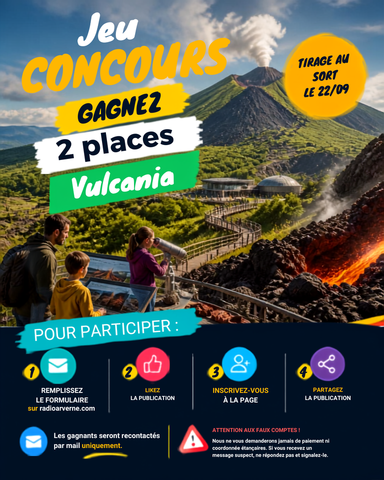 REGLEMENT DU JEU CONCOURS – Vulcania 2026