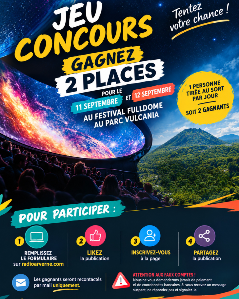 REGLEMENT DU JEU CONCOURS FULLDOME – VULCANIA 2026
