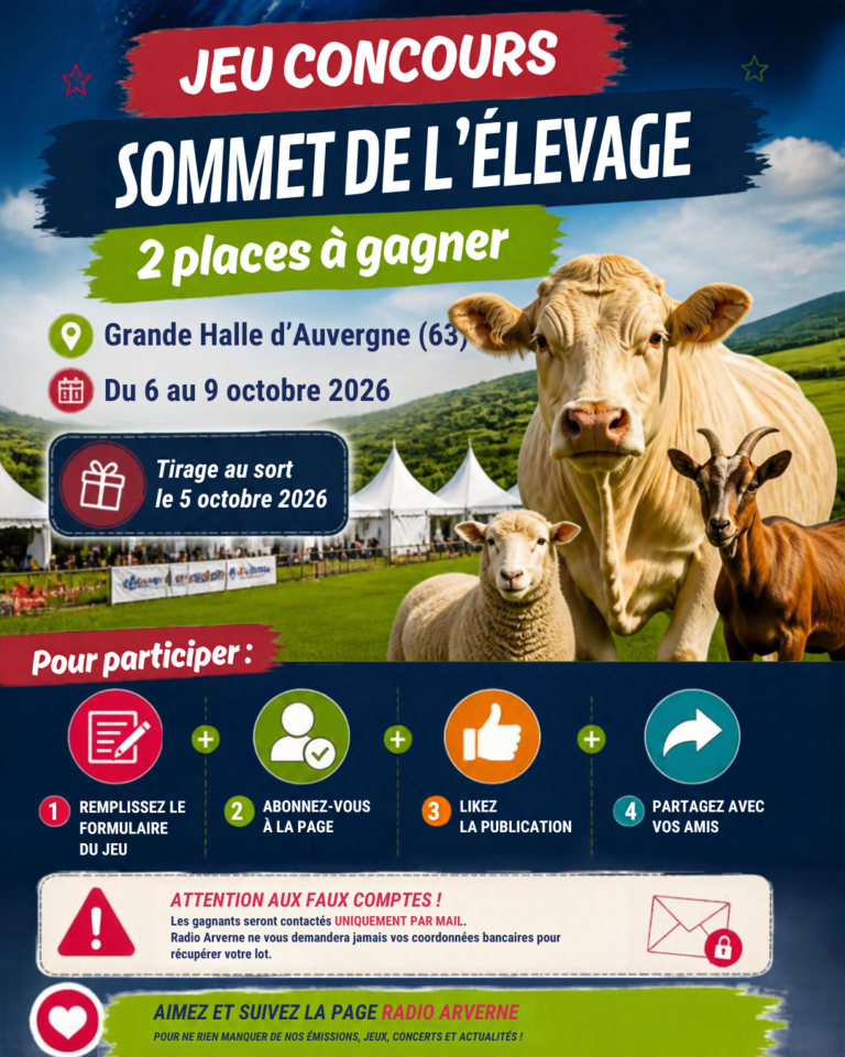 REGLEMENT DU JEU CONCOURS – Sommet de l’élevage